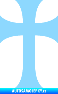 Samolepka Křesťanský kříž 002 světle modrá