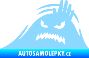 Samolepka Kuk 005 levá vzteklý šmírák světle modrá