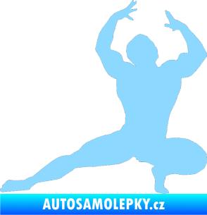 Samolepka Kulturista 009 levá světle modrá