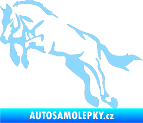 Samolepka Kůň 025 levá skok světle modrá