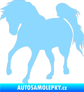 Samolepka Kůň 032 levá světle modrá
