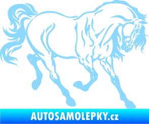 Samolepka Kůň 048 pravá světle modrá
