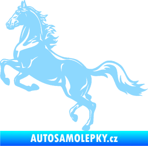 Samolepka Kůň 057 levá na zadních světle modrá
