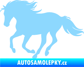 Samolepka Kůň 071 levá běžící světle modrá