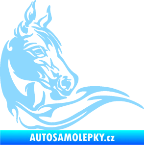 Samolepka Kůň 085 pravá světle modrá