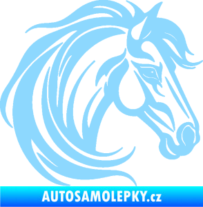 Samolepka Kůň 103 pravá hlava světle modrá
