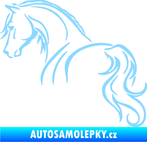 Samolepka Kůň 104 levá světle modrá