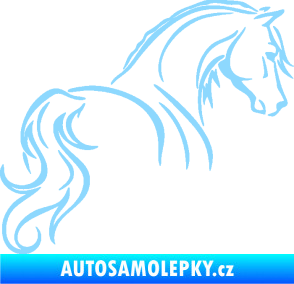 Samolepka Kůň 104 pravá světle modrá