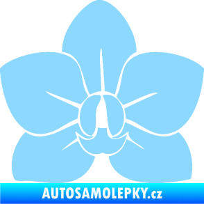 Samolepka Květina dekor 023 orchidej květ světle modrá