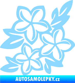 Samolepka Květina dekor 032 levá světle modrá