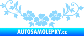 Samolepka Květina dekor 045 levá ibišky světle modrá