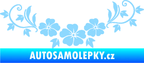 Samolepka Květina dekor 045 pravá ibišky světle modrá