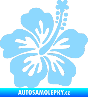 Samolepka Kytička 001 pravá ibišek světle modrá