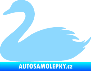 Samolepka Labuť 001 levá světle modrá
