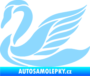 Samolepka Labuť 005 levá světle modrá