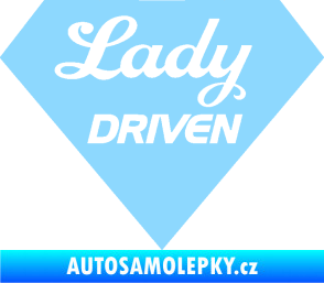 Samolepka Lady driven diamant světle modrá