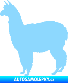 Samolepka Lama 002 levá alpaka světle modrá