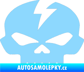 Samolepka Lebka 001 levá světle modrá