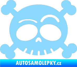 Samolepka Lebka 003 levá světle modrá
