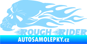 Samolepka Lebka 051 levá rough rider světle modrá