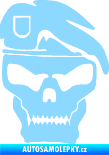Samolepka Lebka army pravá světle modrá
