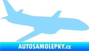 Samolepka Letadlo 004 pravá světle modrá