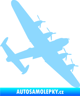 Samolepka Letadlo 022 pravá bombarder Lancaster světle modrá