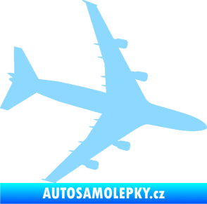 Samolepka letadlo 023 pravá Jumbo Jet světle modrá