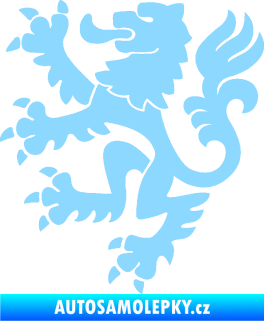 Samolepka Lev heraldika 001 levá Český lev světle modrá