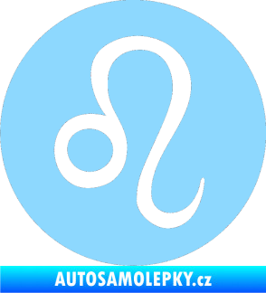 Samolepka Lev zvěrokruh 001 - horoskop světle modrá