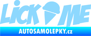 Samolepka Lick me nápis světle modrá