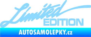 Samolepka Limited edition 011 nápis světle modrá