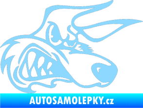 Samolepka Liška pravá světle modrá