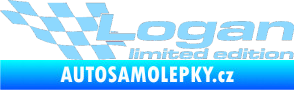 Samolepka Logan limited edition levá světle modrá
