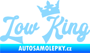 Samolepka Low King 001 nápis král světle modrá