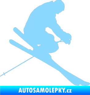 Samolepka Lyžař 005 pravá světle modrá