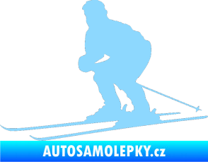 Samolepka Lyžař 009 levá světle modrá