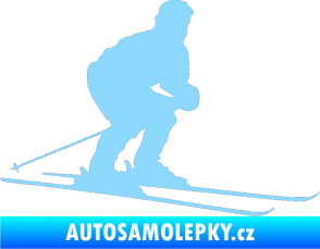 Samolepka Lyžař 009 pravá světle modrá
