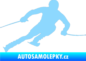 Samolepka Lyžař 012 pravá světle modrá