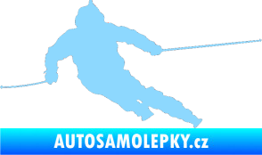 Samolepka Lyžař 015 levá světle modrá