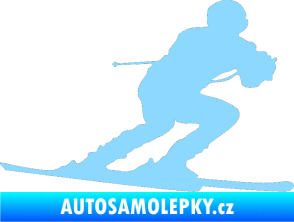 Samolepka Lyžař 017 pravá světle modrá