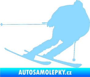 Samolepka Lyžař 019 pravá světle modrá