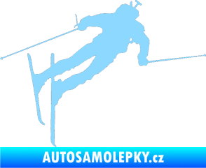 Samolepka Lyžař 020 pravá světle modrá