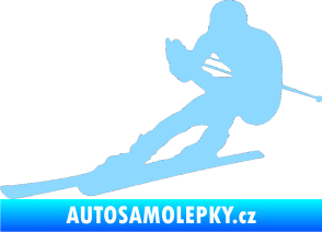 Samolepka Lyžař 022 levá světle modrá