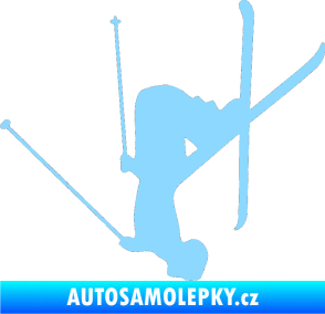 Samolepka Lyžař 023 levá světle modrá