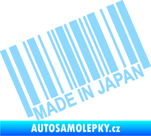 Samolepka Made in Japan 003 čárový kód světle modrá