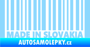 Samolepka Made in Slovakia čárový kód světle modrá