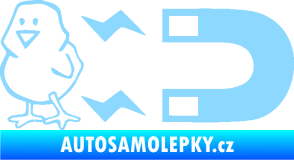 Samolepka Magnet na ptáky levá světle modrá