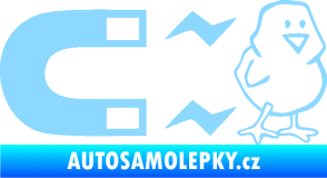 Samolepka Magnet na ptáky pravá světle modrá
