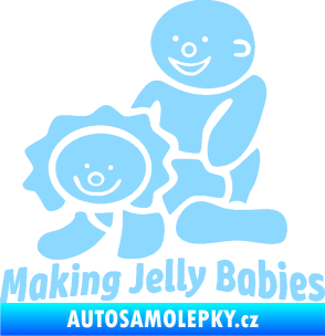 Samolepka Making jelly babies světle modrá